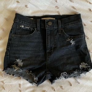 Levi’s Distressed Black Shorts